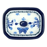 Canister, Rectangular, Small, 4.5" x 3.5" in "Butterfly Tulips" by Ceramika Artystyczna | A385-1937X