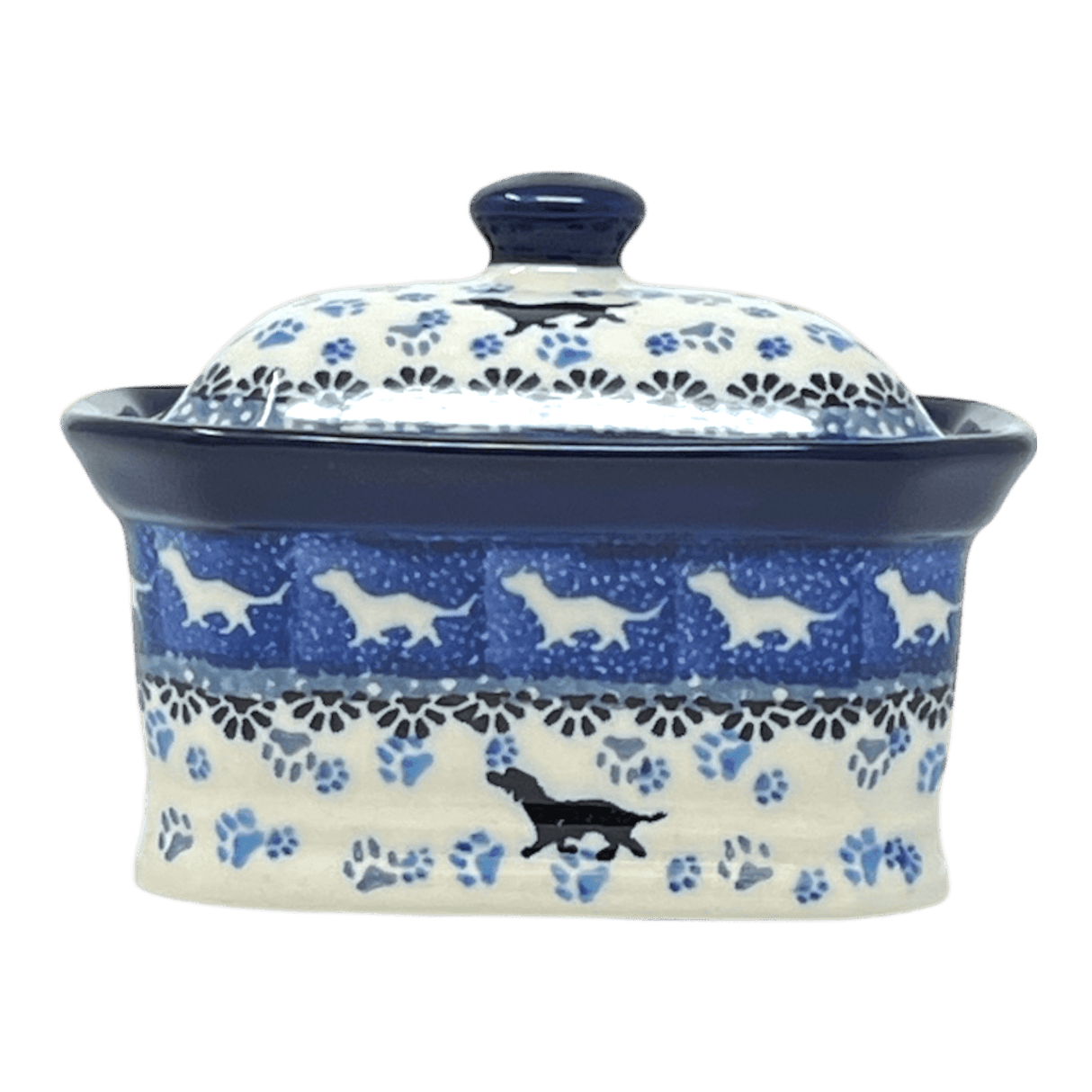 Canister, Rectangular, Small, 4.5" x 3.5" in "Wiener Dog Delight" by Ceramika Artystyczna | A385-2151X