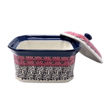 Canister, Rectangular, Small, 4.5" x 3.5" in "Coral Fans" by Ceramika Artystyczna | A385-2199X