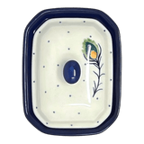 Canister, Rectangular, Small, 4.5" x 3.5" in "Peacock Plume" by Ceramika Artystyczna | A385-2218X