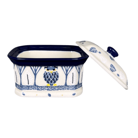 Canister, Rectangular, Small, 4.5" x 3.5" in "Lone Owl" by Ceramika Artystyczna | A385-3326X
