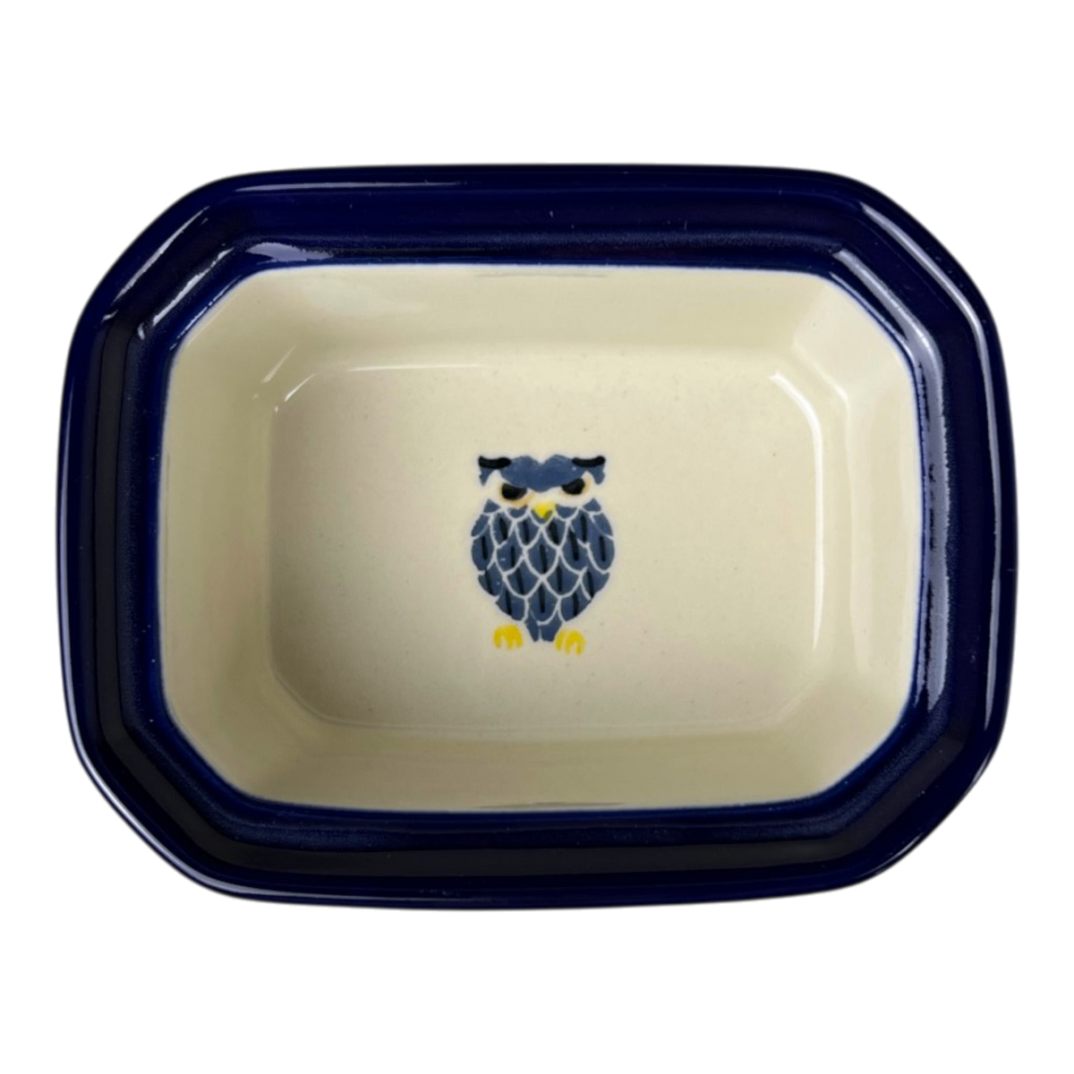 Canister, Rectangular, Small, 4.5" x 3.5" in "Lone Owl" by Ceramika Artystyczna | A385-3326X