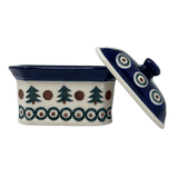 Canister, Rectangular, Small, 4.5" x 3.5" in "Peacock Pine" by Ceramika Artystyczna | A385-366X