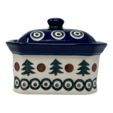 Canister, Rectangular, Small, 4.5" x 3.5" in "Peacock Pine" by Ceramika Artystyczna | A385-366X