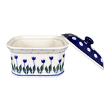 Canister, Rectangular, Small, 4.5" x 3.5" in "Tulip Dot" by Ceramika Artystyczna | A385-377Z
