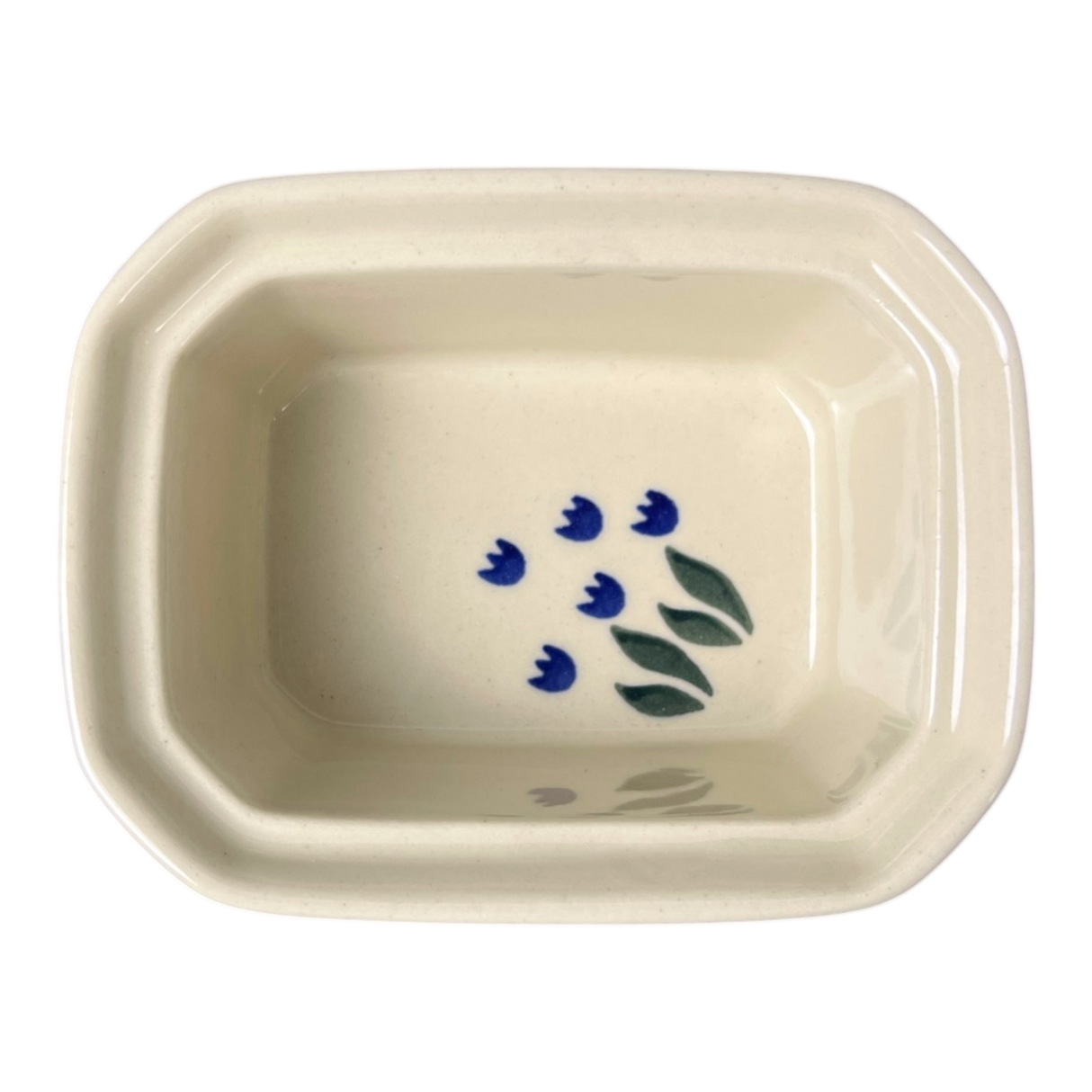 Canister, Rectangular, Small, 4.5" x 3.5" in "Tulip Dot" by Ceramika Artystyczna | A385-377Z