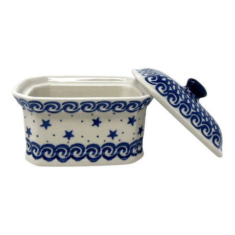 Canister, Rectangular, Small, 4.5" x 3.5" in "Starry Sea" by Ceramika Artystyczna | A385-454C