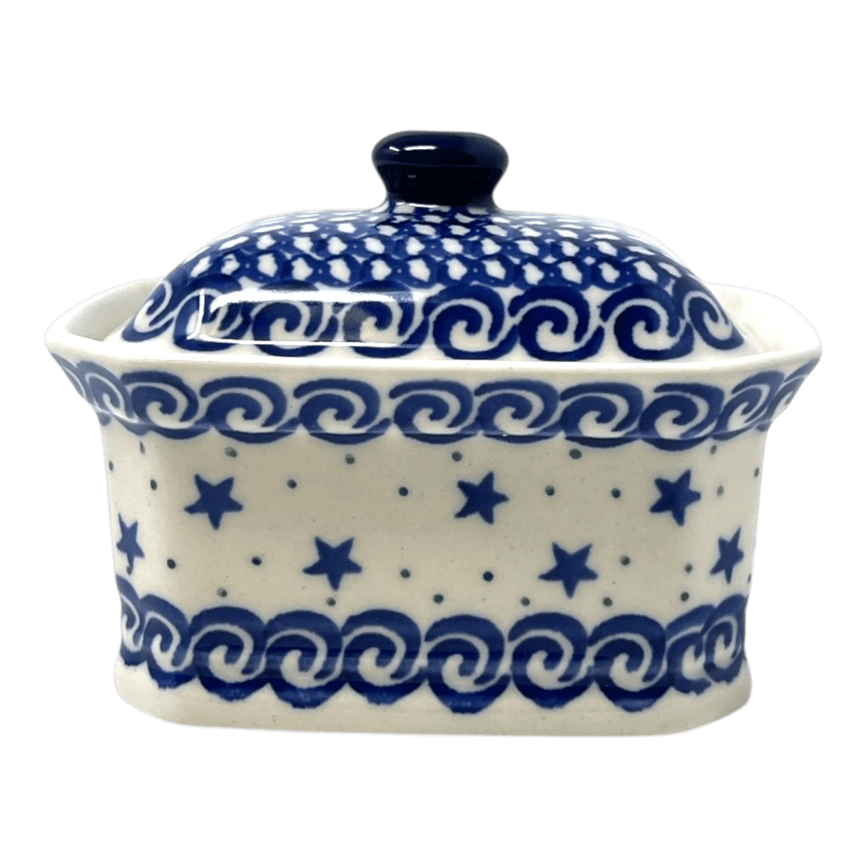 Canister, Rectangular, Small, 4.5" x 3.5" in "Starry Sea" by Ceramika Artystyczna | A385-454C