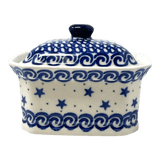 Canister, Rectangular, Small, 4.5" x 3.5" in "Starry Sea" by Ceramika Artystyczna | A385-454C