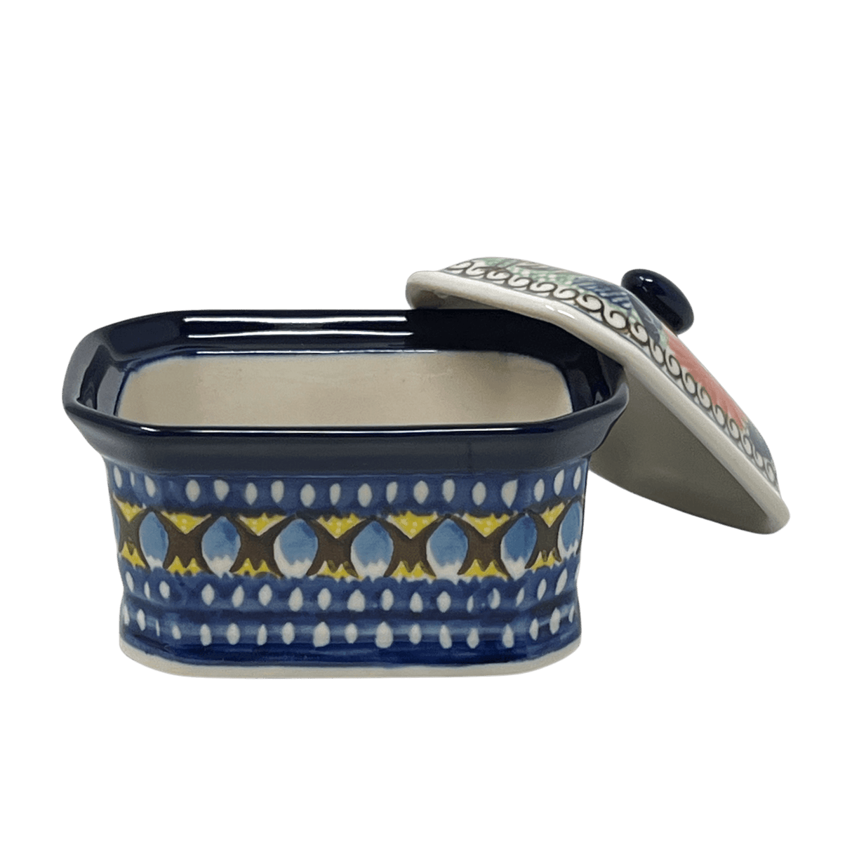 Canister, Rectangular, Small, 4.5" x 3.5" in "Regal Roosters" by Ceramika Artystyczna | A385-U2617