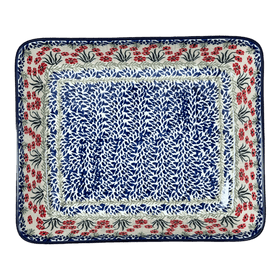 Polish Pottery C.A. Lasagna Pan (Red Aster) | A406-1435X Additional Image at PolishPotteryOutlet.com