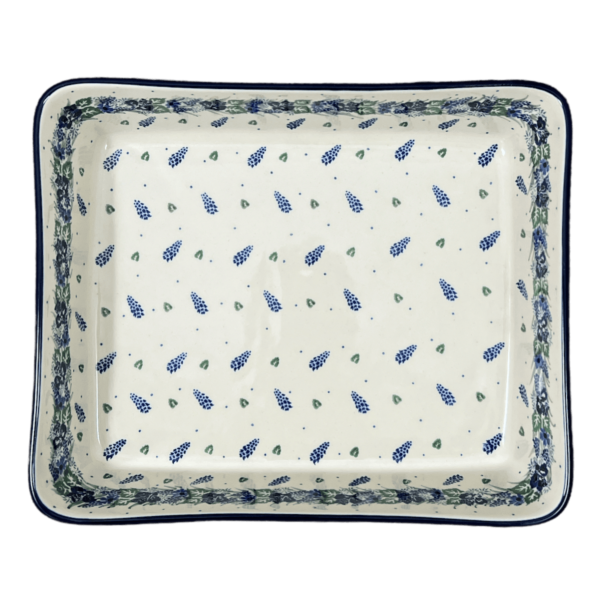 Baker, Lasagna Pan, 10.25" x 12.75" in "Hyacinth in the Wind" by Ceramika Artystyczna | A406-2037X
