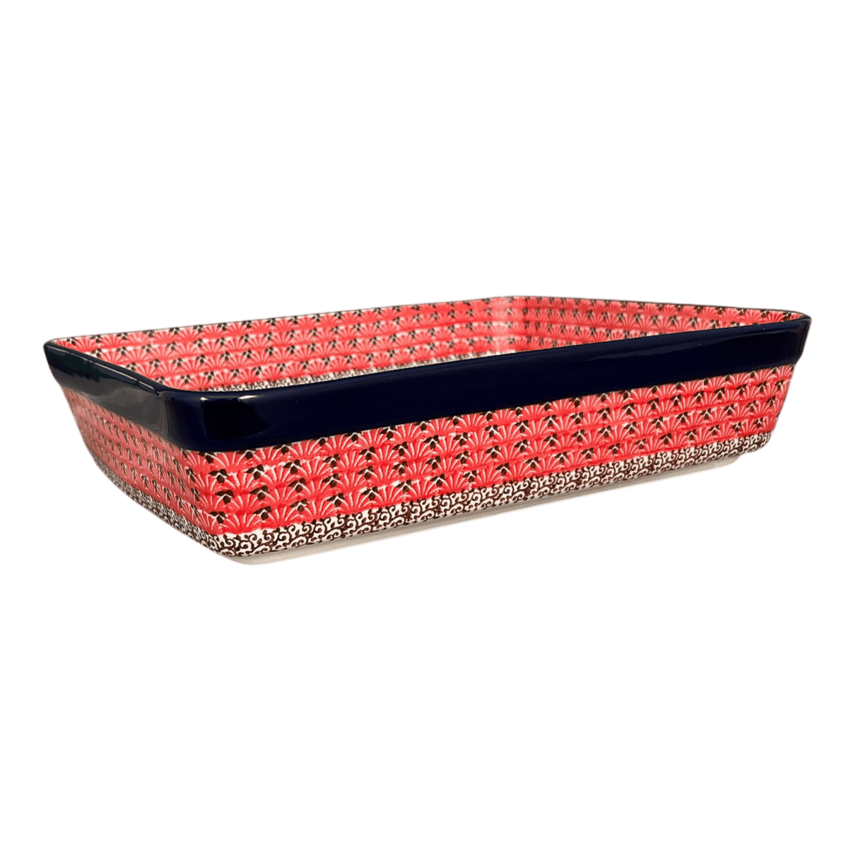 Baker, Lasagna Pan, 10.25" x 12.75" in "Coral Fans" by Ceramika Artystyczna | A406-2199X