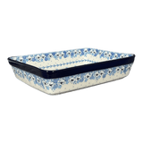 Baker, Lasagna Pan, 10.25" x 12.75" in "Pansy Blues" by Ceramika Artystyczna | A406-2346X