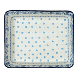 Baker, Lasagna Pan, 10.25" x 12.75" in "Pansy Blues" by Ceramika Artystyczna | A406-2346X