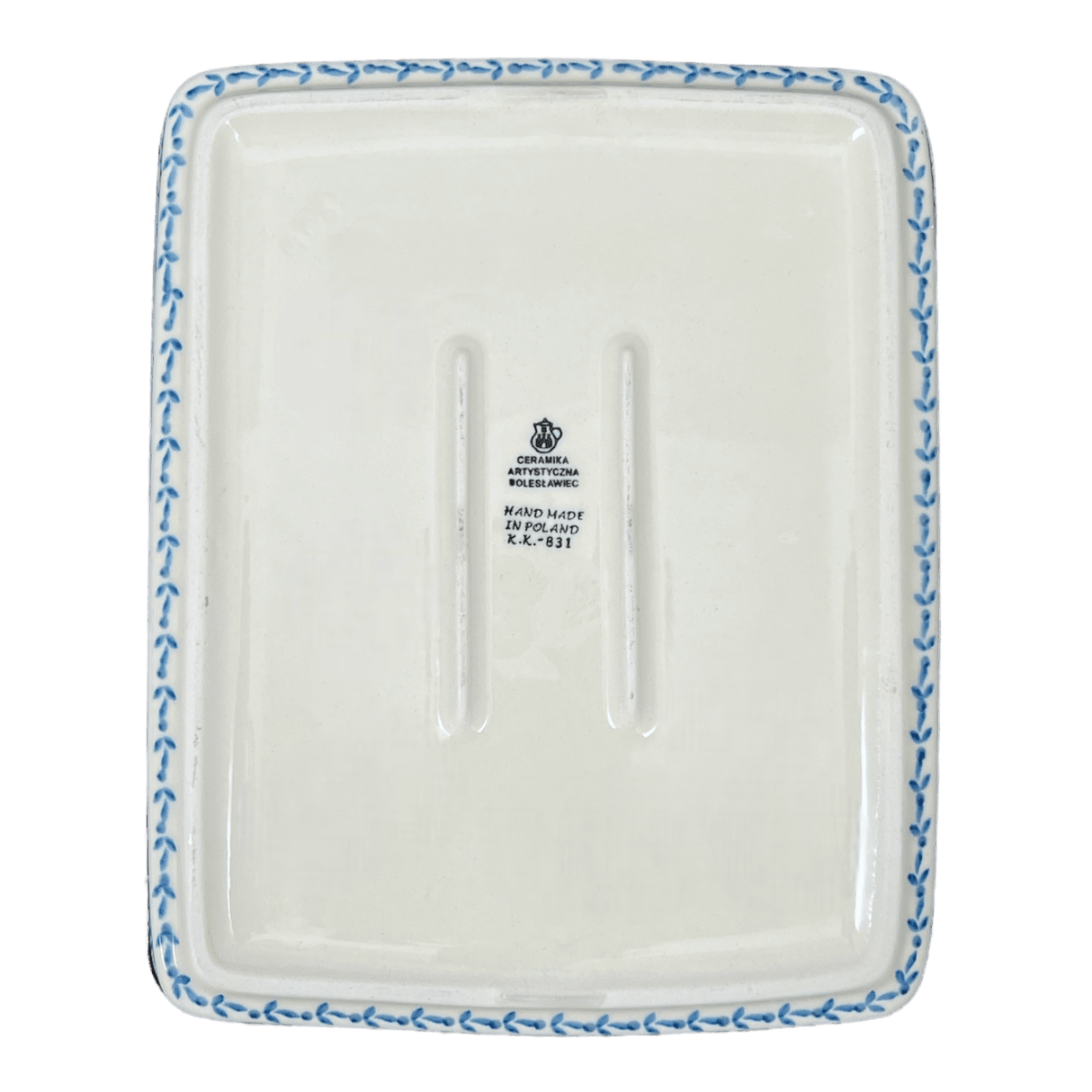 Baker, Lasagna Pan, 10.25" x 12.75" in "Pansy Blues" by Ceramika Artystyczna | A406-2346X