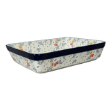 Baker, Lasagna Pan, 10.25" x 12.75" in "Soft Bouquet" by Ceramika Artystyczna | A406-2378X