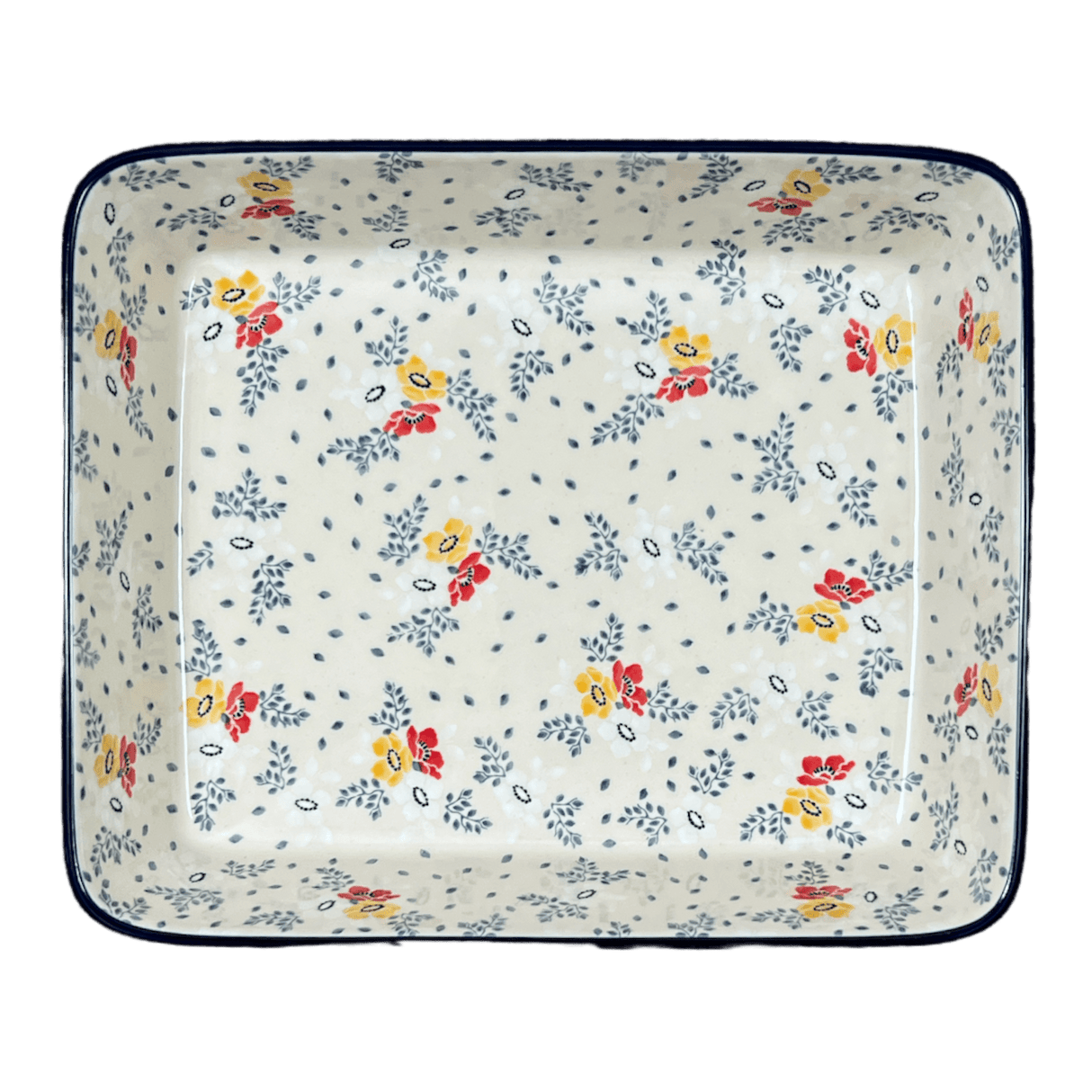 Baker, Lasagna Pan, 10.25" x 12.75" in "Soft Bouquet" by Ceramika Artystyczna | A406-2378X