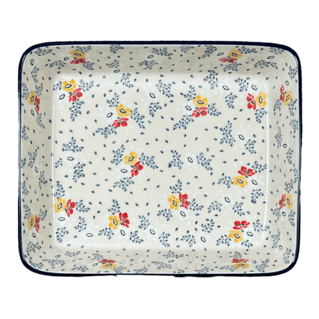 Baker, Lasagna Pan, 10.25" x 12.75" in "Soft Bouquet" by Ceramika Artystyczna | A406-2378X