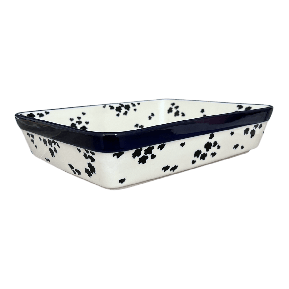 Baker, Lasagna Pan, 10.25" x 12.75" in "Cowabunga - Blue Rim" by Ceramika Artystyczna | A406-2417X