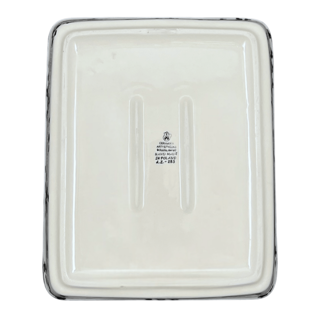 Baker, Lasagna Pan, 10.25" x 12.75" in "Cowabunga - Blue Rim" by Ceramika Artystyczna | A406-2417X