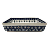 Baker, Lasagna Pan, 10.25" x 12.75" in "Peacock" by Ceramika Artystyczna | A406-54