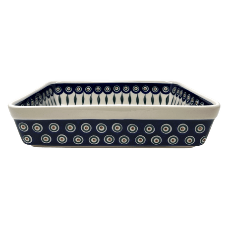 Baker, Lasagna Pan, 10.25" x 12.75" in "Peacock" by Ceramika Artystyczna | A406-54