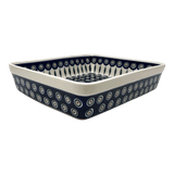 Baker, Lasagna Pan, 10.25" x 12.75" in "Peacock" by Ceramika Artystyczna | A406-54