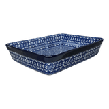 Baker, Lasagna Pan, 10.25" x 12.75" in "Wavy Blues" by Ceramika Artystyczna | A406-905X