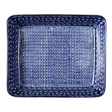 Baker, Lasagna Pan, 10.25" x 12.75" in "Wavy Blues" by Ceramika Artystyczna | A406-905X