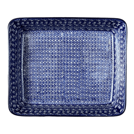 Baker, Lasagna Pan, 10.25" x 12.75" in "Wavy Blues" by Ceramika Artystyczna | A406-905X