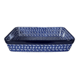 Baker, Lasagna Pan, 10.25" x 12.75" in "Wavy Blues" by Ceramika Artystyczna | A406-905X
