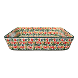 Baker, Lasagna Pan, 10.25" x 12.75" in "Tulip Burst" by Ceramika Artystyczna | A406-U4226