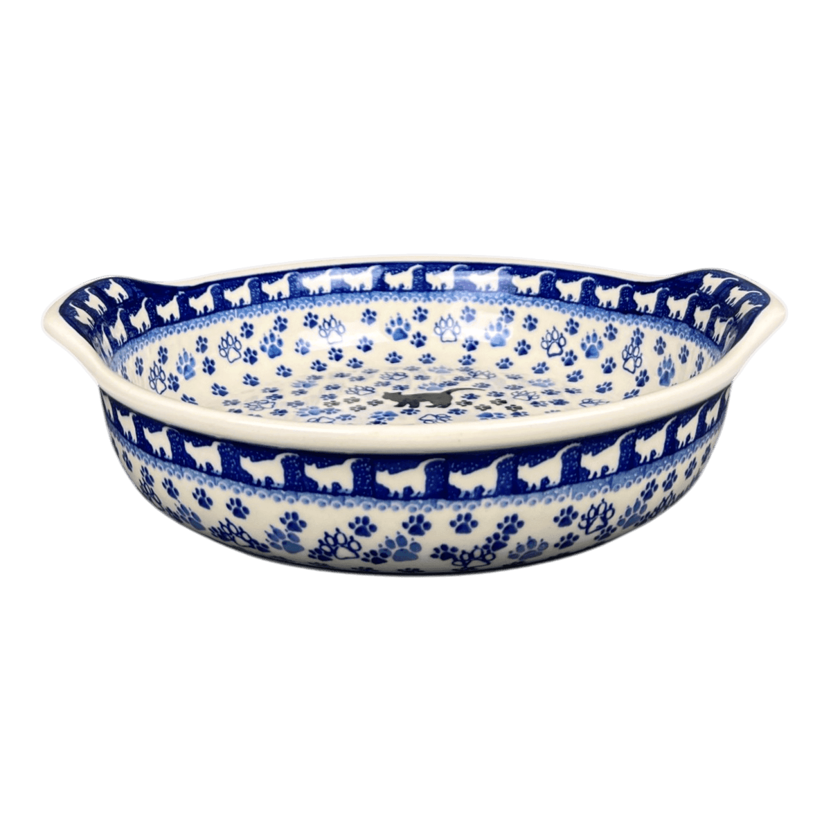 Baker, Round Handles, 10.25" in "Cat Tracks" by Ceramika Artystyczna | A417-1771