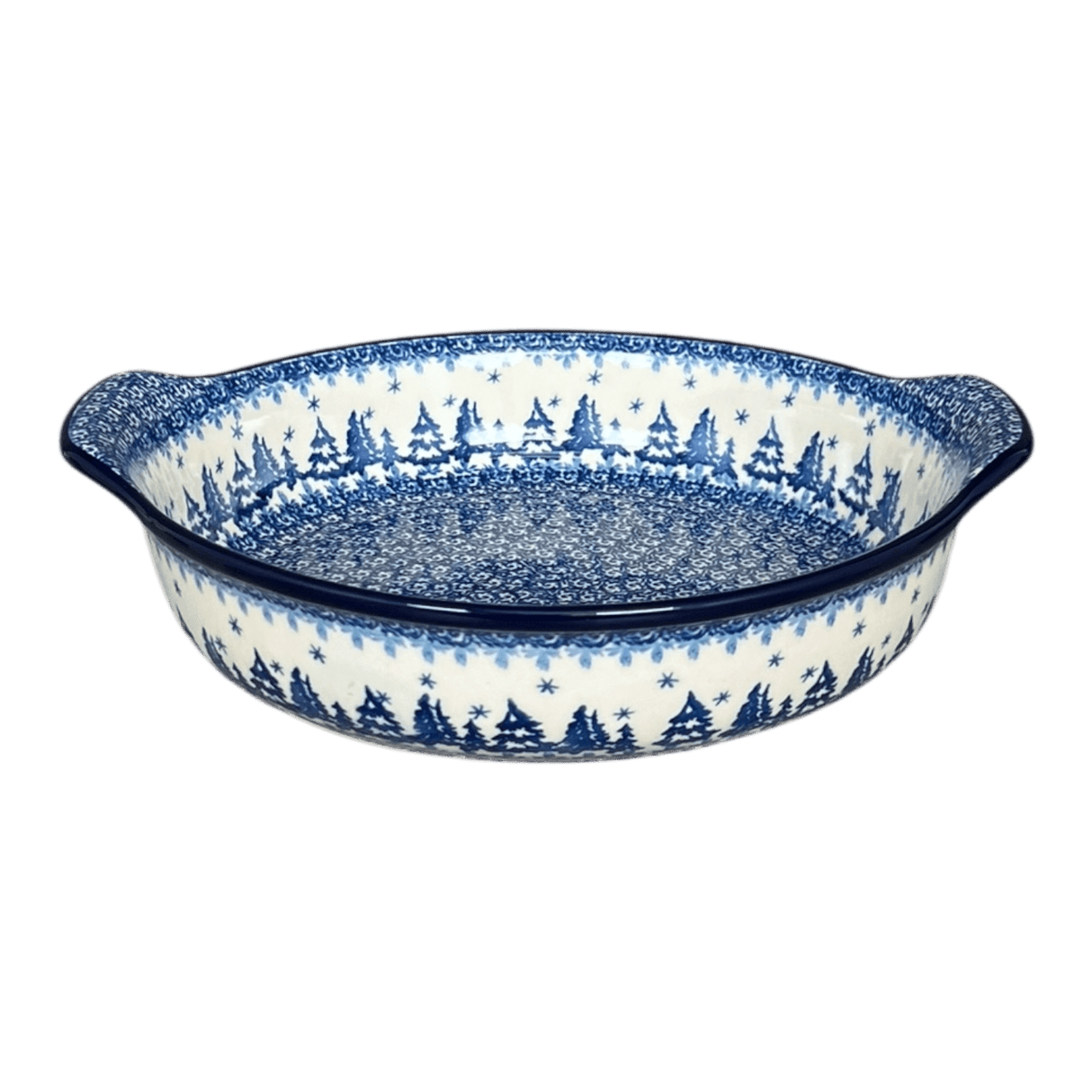 Baker, Round Handles, 10.25" in "Winter Skies" by Ceramika Artystyczna | A417-2826X