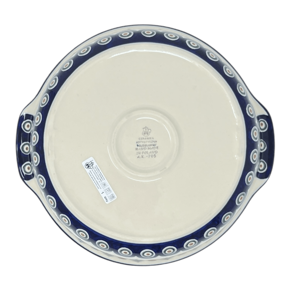 Baker, Round Handles, 10.25" in "Peacock Pine" by Ceramika Artystyczna | A417-366X