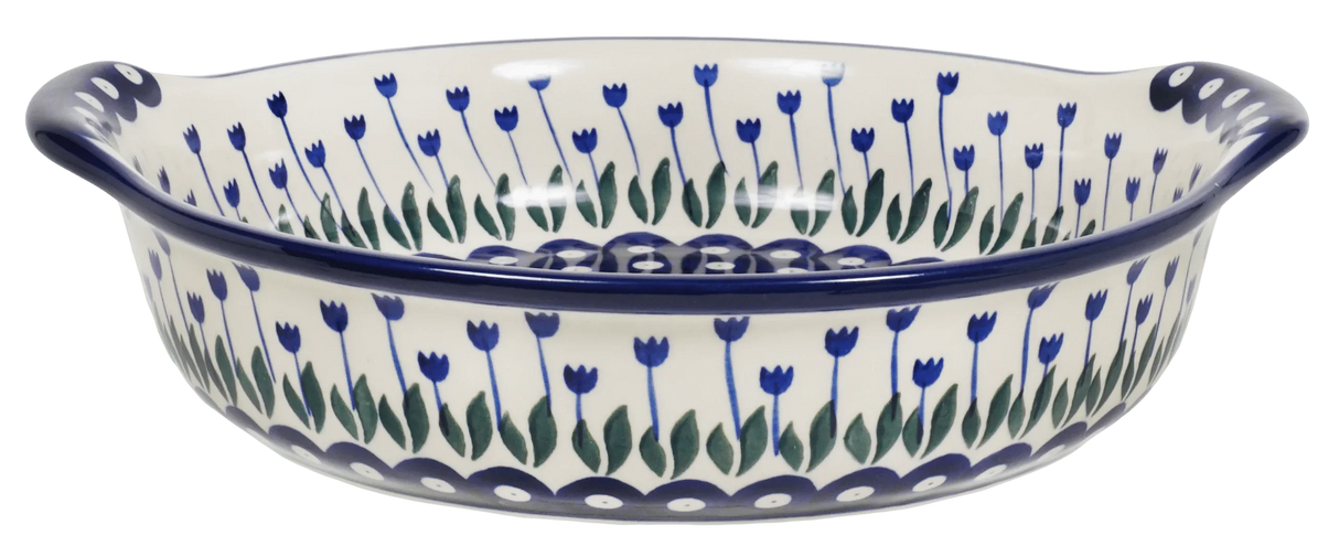 Baker, Round Handles, 10.25" in "Tulip Dot" by Ceramika Artystyczna | A417-377Z