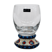 A picture of a Polish Pottery 12 oz. Glass (Polish Bouquet) | NDA329-82 as shown at PolishPotteryOutlet.com/products/12-oz-glass-polish-bouquet-nda329-82