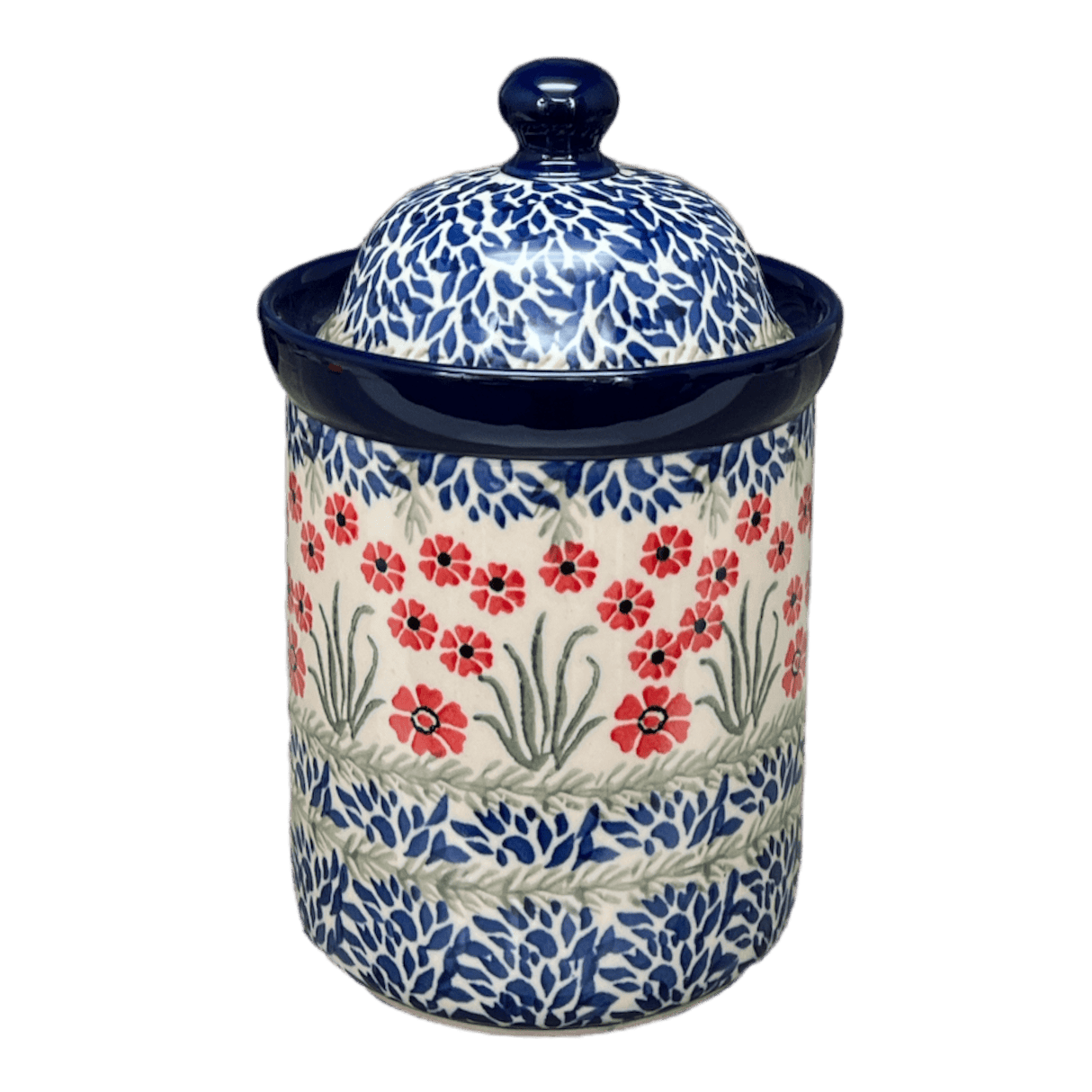 Canister, 1 Liter in "Red Aster" by Ceramika Artystyczna | A491-1435X