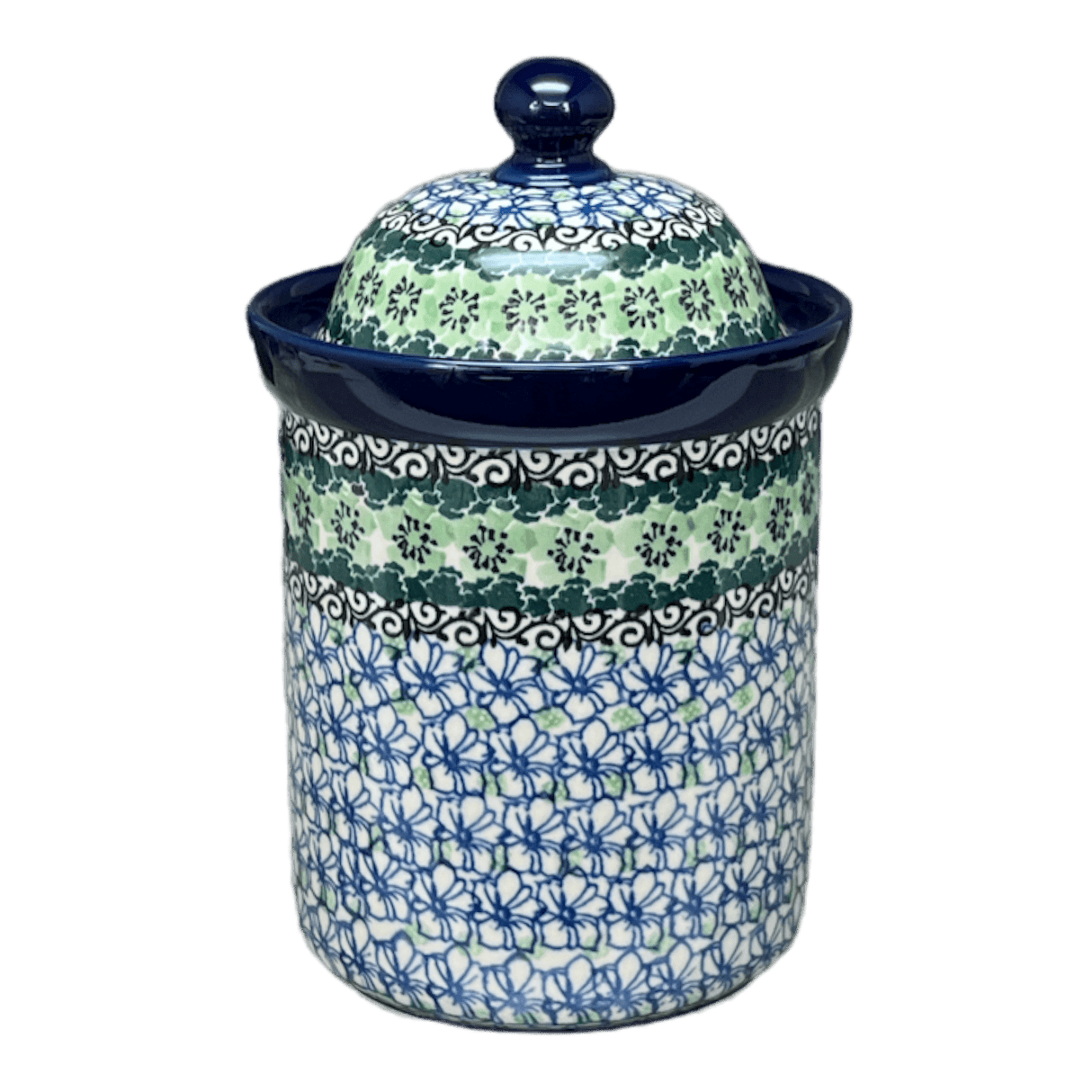 Canister, 1 Liter in "Ring of Green" by Ceramika Artystyczna | A491-1479X