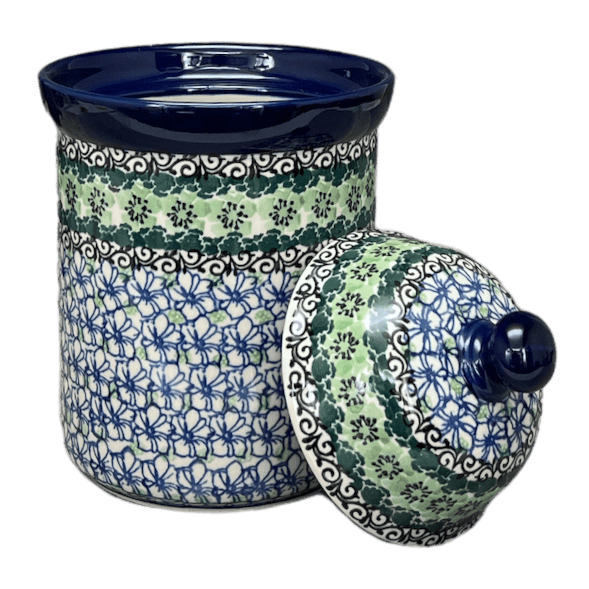 Canister, 1 Liter in "Ring of Green" by Ceramika Artystyczna | A491-1479X