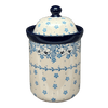 Polish Pottery CA 1 Liter Canister (Pansy Blues) | A491-2346X at PolishPotteryOutlet.com