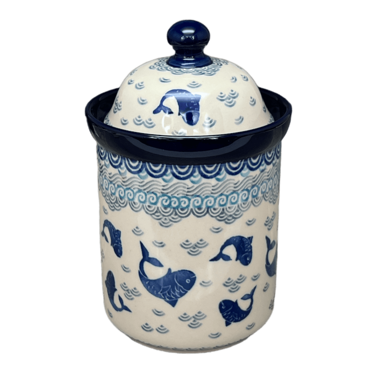 Canister, 1 Liter in "Koi Pond" by Ceramika Artystyczna | A491-2372X