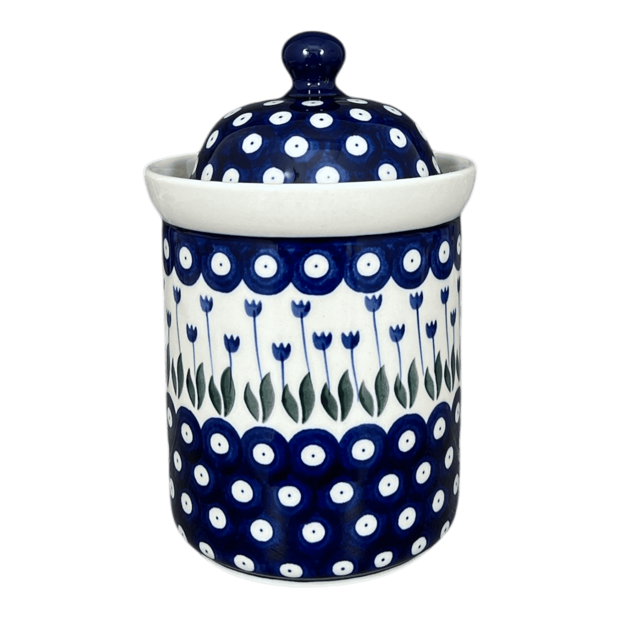 Canister, 1 Liter in "Tulip Dot" by Ceramika Artystyczna | A491-377Z