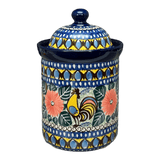 Canister, 1 Liter in "Regal Roosters" by Ceramika Artystyczna | A491-U2617