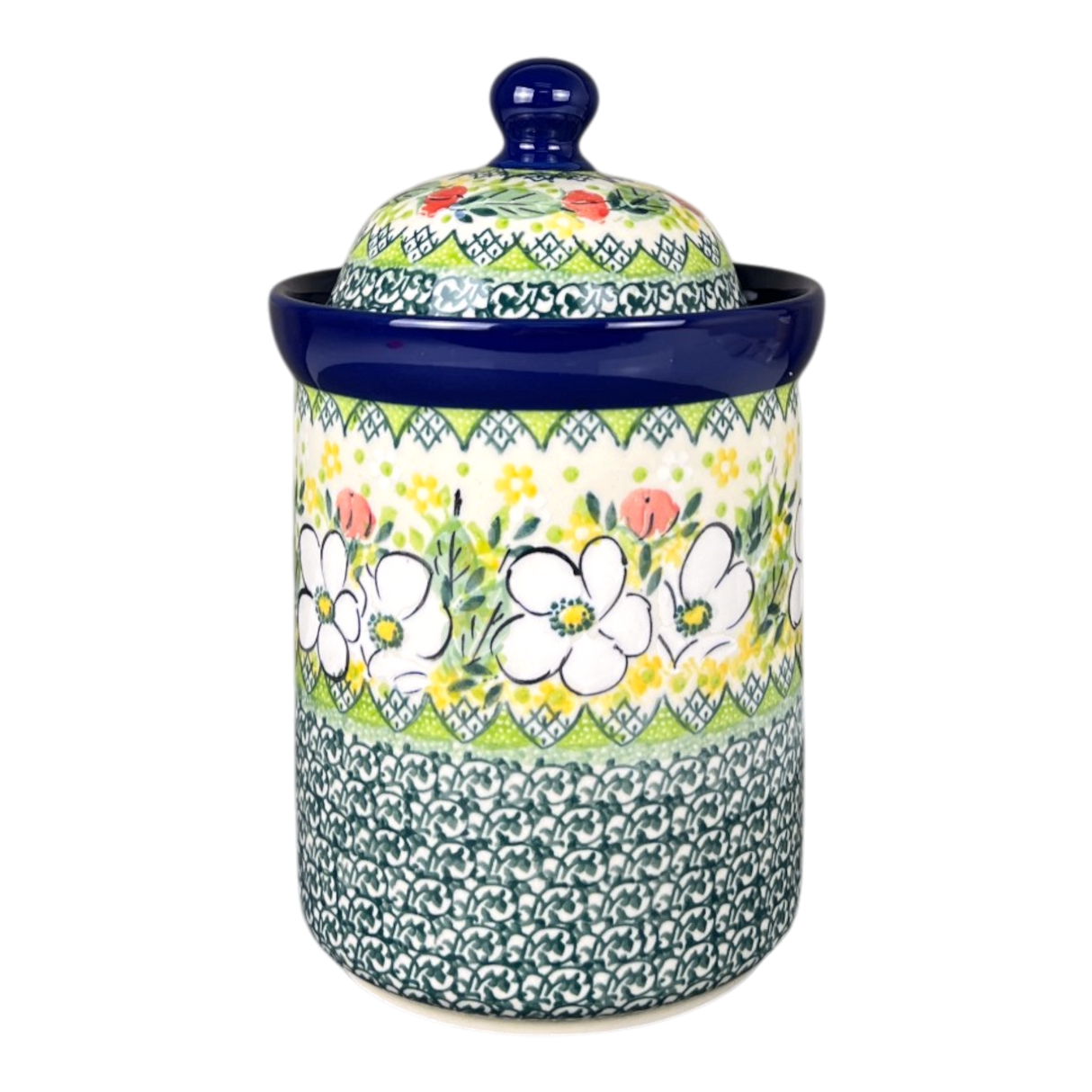 Canister, 1 Liter in "White Cosmos" by Ceramika Artystyczna | A491-U4813