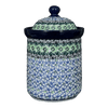 Polish Pottery CA 1.3 Liter Canister (Ring of Green) | A492-1479X at PolishPotteryOutlet.com
