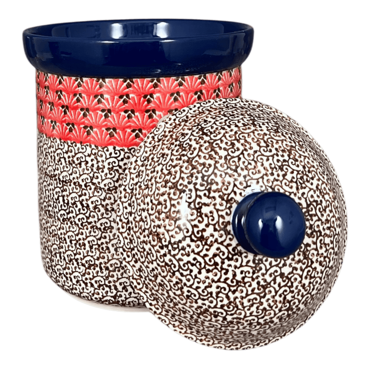 Canister, 1.3 Liter in "Coral Fans" by Ceramika Artystyczna | A492-2199X