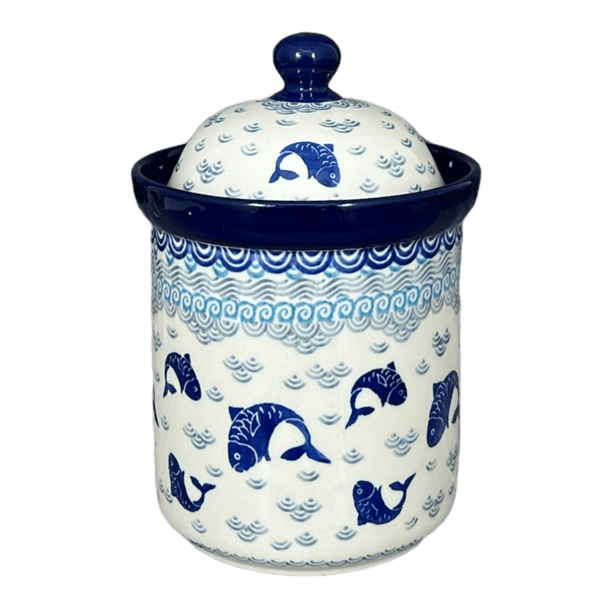 Canister, 1.3 Liter in "Koi Pond" by Ceramika Artystyczna | A492-2372X