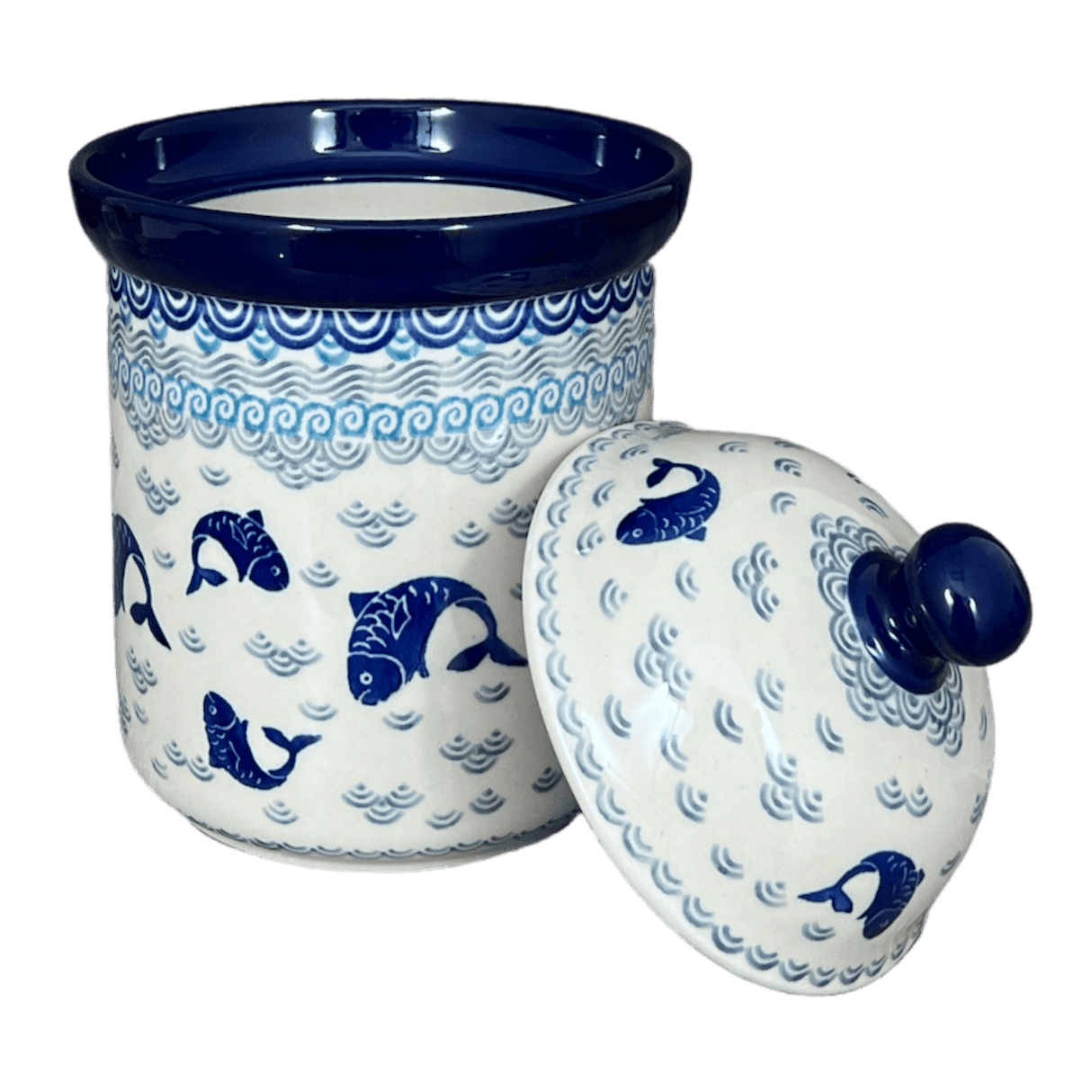 Canister, 1.3 Liter in "Koi Pond" by Ceramika Artystyczna | A492-2372X